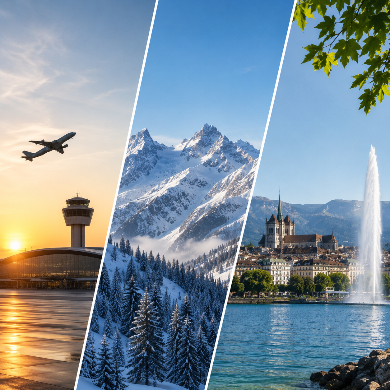 Transferts aéroport, stations de ski et villes suisses